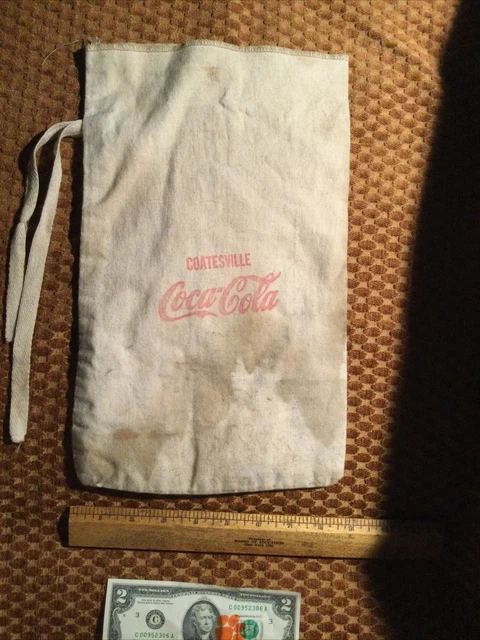 Vintage Coatesville PA Coca-Cola Bottling Co. INC Coin Bag Bank Bag