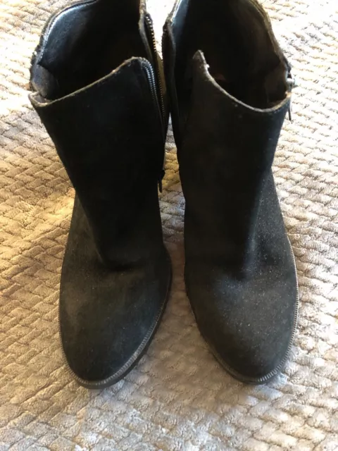 Ivanka Trump Black Suede 8M Ankle Boot