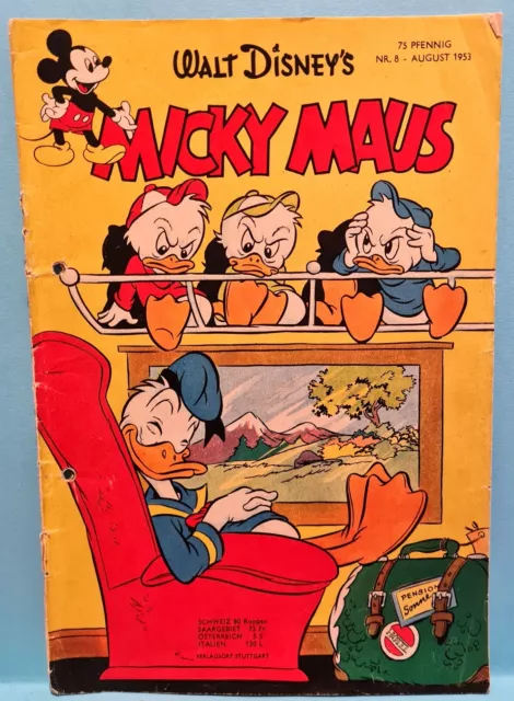 Micky Maus Heft Nr.8 1953 Original Ehapa (2438)