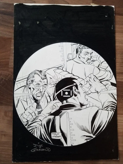Bloodshot #16 Orignial Comic Cover Art. Signed By Dick Giordano. Valiant. Vh-1