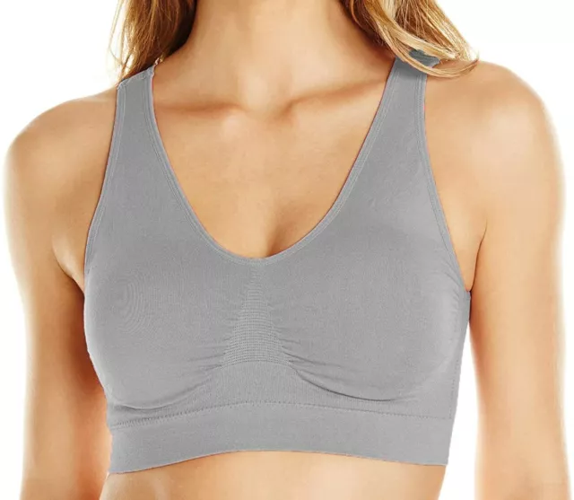 Cabales Women's 3-Pack Seamless Wireless Sports Bra with Removable Pads 3