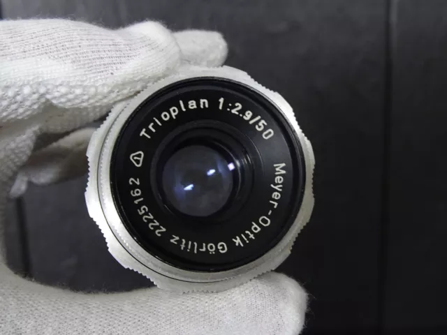 Meyer-Optik Görlitz Trioplan 1:2.9/50 Objektiv lens 12 blades leicht defekt