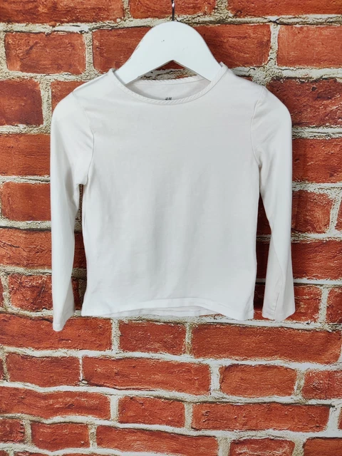 T-Shirt A Maniche Lunghe Bambina Bundle Età 4-5 Anni Next Bianca Co H&M Bambini 110Cm 3