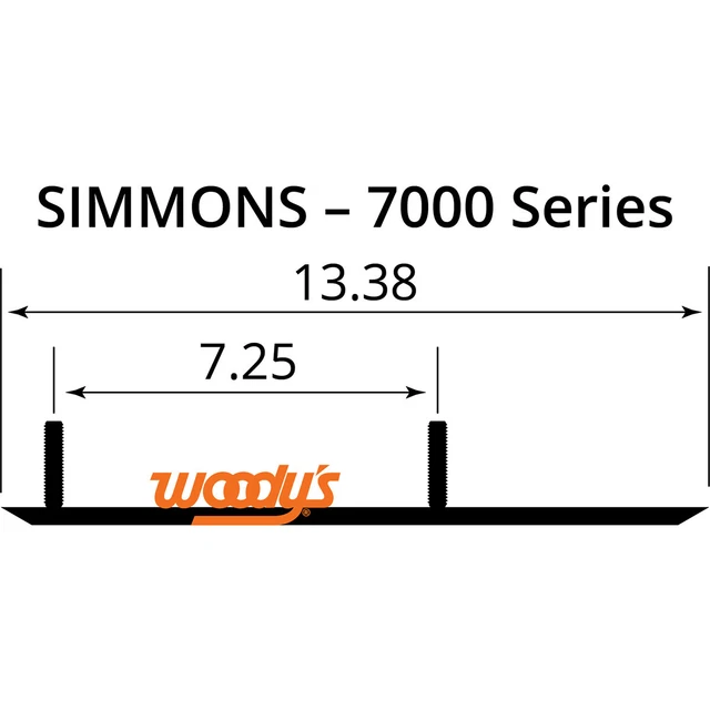 Woodys Extender Trail III 4" Carbide Wear Runners for Simmons Skis (ESM3-7000)