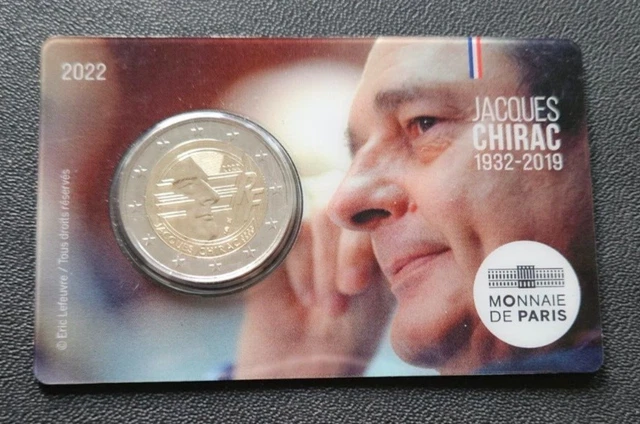 FRANCE - FRANCIA - French Coincard De 2 Euro Jacques Chirac 2022 Neuf