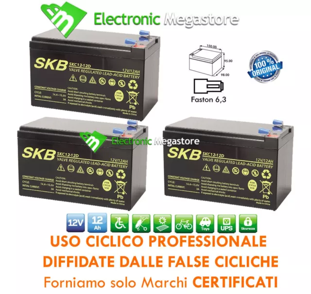 KIT BATTERIE ULTRACELL 36V 12Ah GEL AGM CICLICHE DEEP-CYCLE BICI ELETTRICA MOTO
