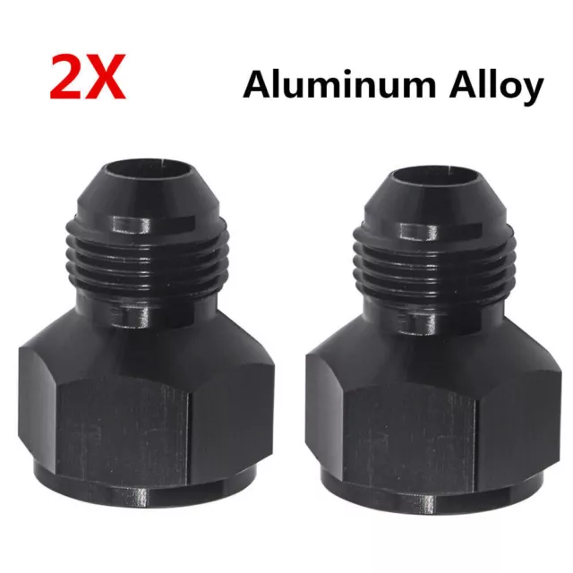 2Pcs Aluminum Alloy 0AN Female to -8AN Male Flare Reducer Fitting Hose Adapter