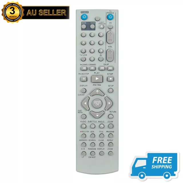 New 6711R1P104F Remote Control for LG DVD/VCR Recorder DR4812W AKB72197602