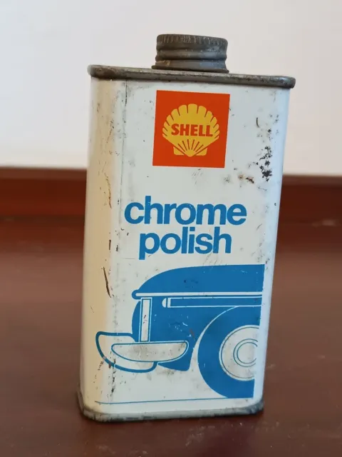 Latta vintage Shell con prodotto originale all’interno Mai aperta