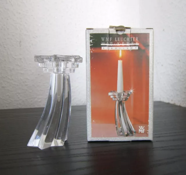 WMF Kerzenleuchter "STARLIGHT" Sternschnuppe Bleikristall Kerzenhalter in OVP