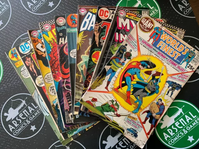 Silver Age LOT of 11 DC Comic Books - Low-Mid Grade Batman Superboy Tarzan