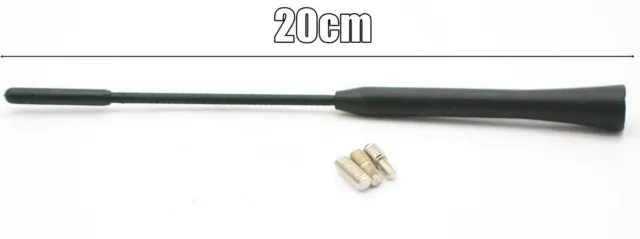 Antena de Techo Varilla Barra 20cm M5 M6 Rosca para VW Audi Seat Skoda