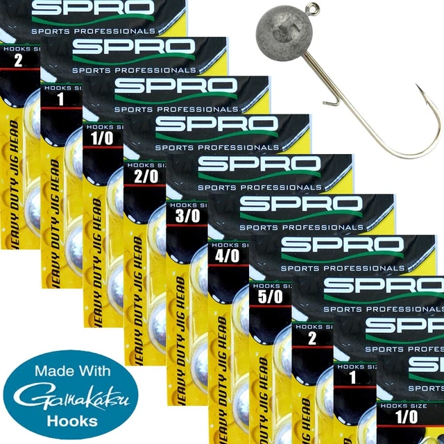 SPRO/GAMAKATSU JIGHEAD 22 RUND // 2 bis 5/0 -GRÖßE + GEWICHT WÄHLBAR- JIGKOPF