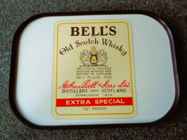 Vintage Bell’s Old Scotch Whisky Melamine Bar Tray by Cloverleaf