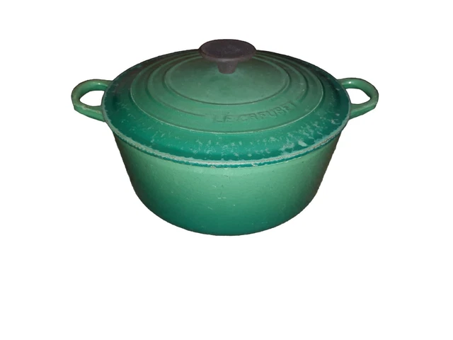 Vintage Le Creuset Dutch Oven #24 Green 4.5 Qt.