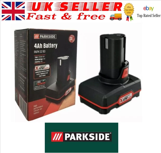 Batterie Parkside PAPK 12 B3 12V 4Ah – Puissance Maximale Pour La Série X 12V Team