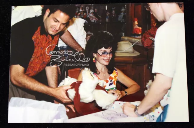 Annette Funicello Personal Property Photo WDW Emporium Signing 1992 Varsity Bear