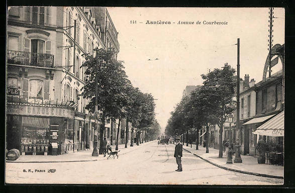 CPA Asnières, Avenue de Courbevoie