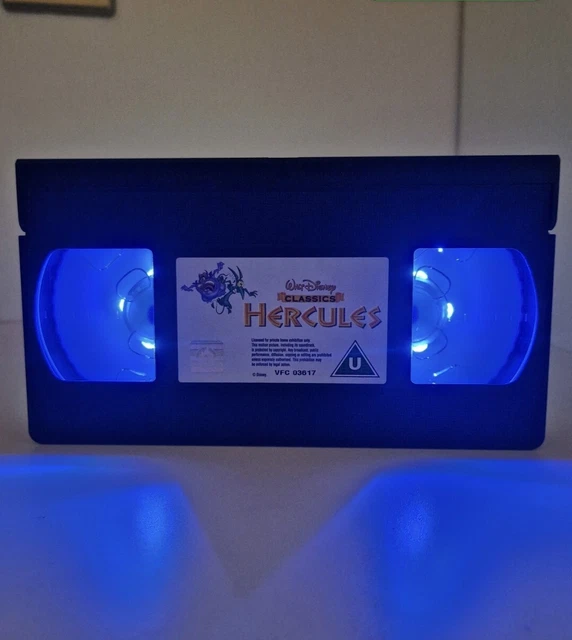 DISNEY HERCULES LED VHS Video Tape Lamp Retro Christmas Birthday Gift