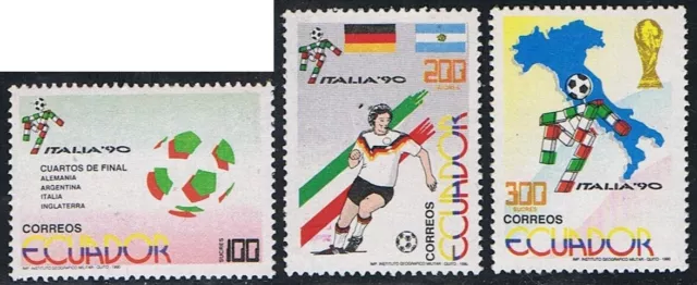 Ecuador 1203/05 1990 Mundial Fútbol Football Italia 90 MNH