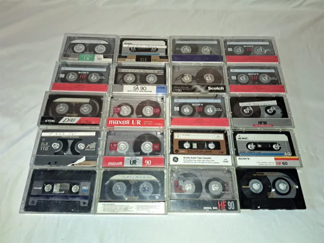 Lot 20 Used Audio Cassette Tapes Sold As Blanks