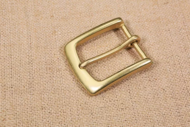 Heavy duty 1.5 inch gold solid brass belt buckle 60mm double prong belt buckle