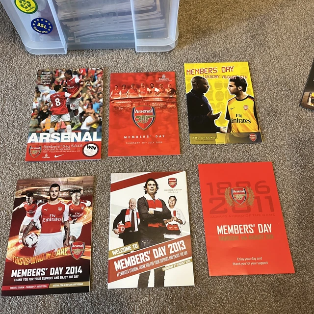 ARSENAL MEMBERS DAY Programmes £5.00 PicClick UK