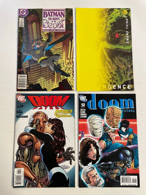 DC Batman 417, Doom patrol, Swamp Thing Convergence 2, 4 comic lot