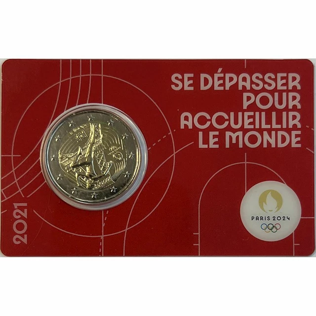 2 EURO FRANCE 2021 Paris 2024 Olympic Games RED £13.41 PicClick UK