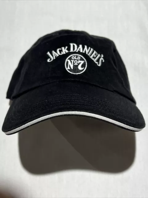 Jack Daniels Baseball Hat Cap Embroidered Logo Old No 7 Whiskey Black Strapback