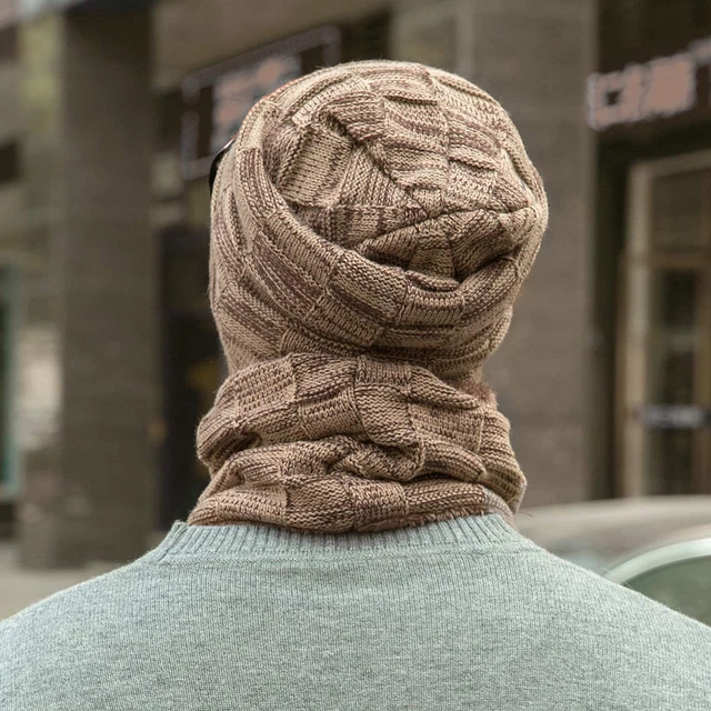 Gorro Para Hombre Gorros De Invierno Hombres Para El Frio Con Bufanda Punto 2