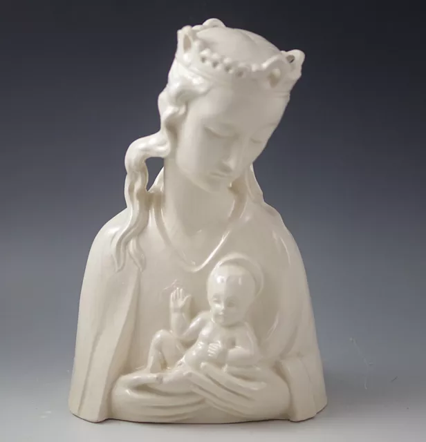 Art Deco Bohemia Virgin Mary With Baby Jesus Sculpture  Lamp Ida Schwetz Antique