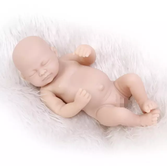 26cm Soft Full Body Silicone Reborn Baby Dolls Realistic Waterproof Baby Girl