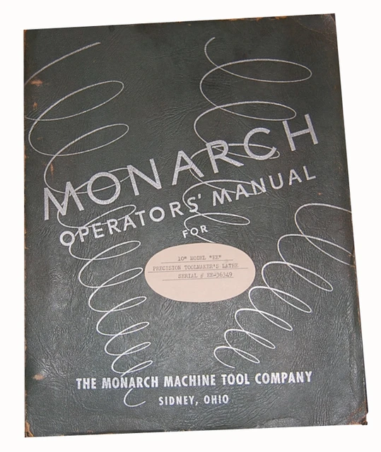 Monarch Lathe Manual - Installation, Operation & Parts Manual For Models AA, BB, C, CK, CY, CU, K, W (Reprint) - View #3