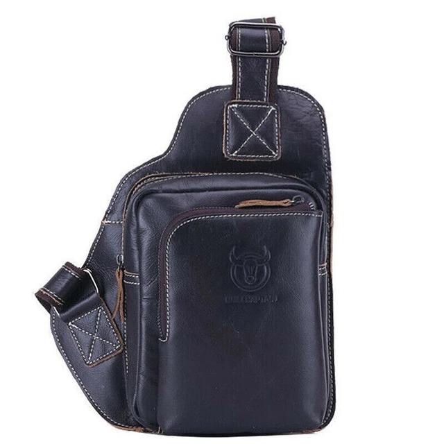 Mens Crossbody Bag Leather Shoulder Bag Briefcase Messenger Bag Business Bag