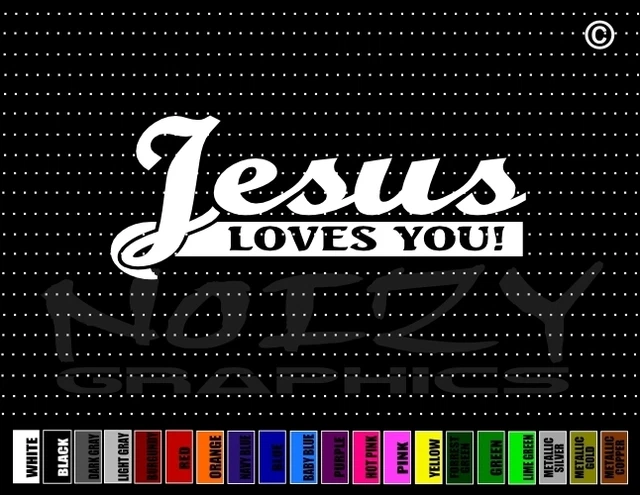John 3:16 Vinyl Decal Sticker – 2"x8" White, Waterproof, For Car Truck Window Wall Bumper – Oracal Made In USA
