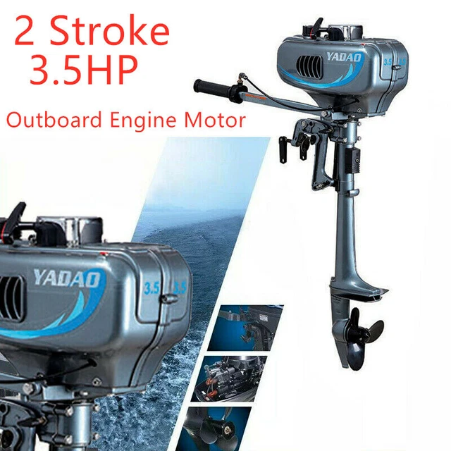 BJTDLLX - Moteur Hors-bord 3,5CV 2 Temps 49cc - Refroidissement Eau - Pour Bateau Gonflable Kayak