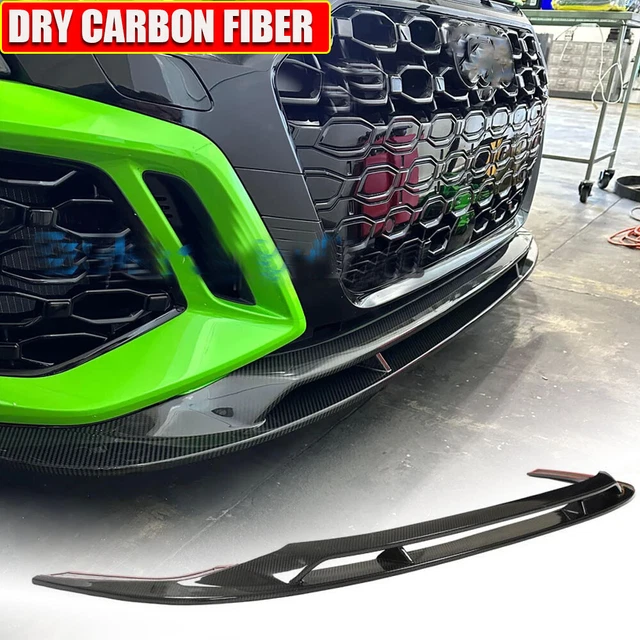 Fits Audi RS3 8Y Sedan 2022UP Dry Carbon Fiber Front Bumper Lip Spoiler Bodykit