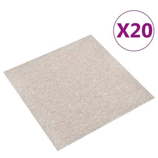 Quadrotte di Moquette 20 pz 5 m? 50x50 cm Beige Chiaro