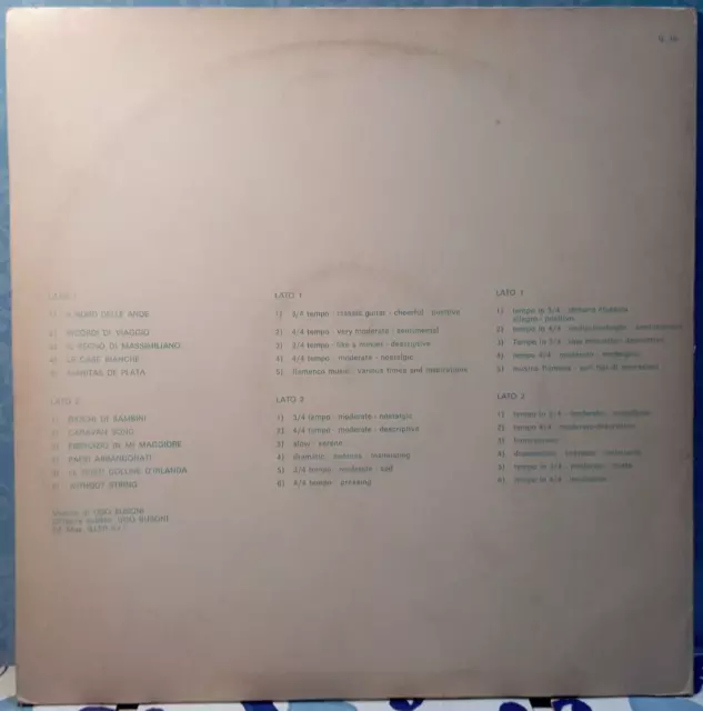 Argomenti per Chitarra - LP 1974 - composizioni e chitarre di Ugo Busoni 2