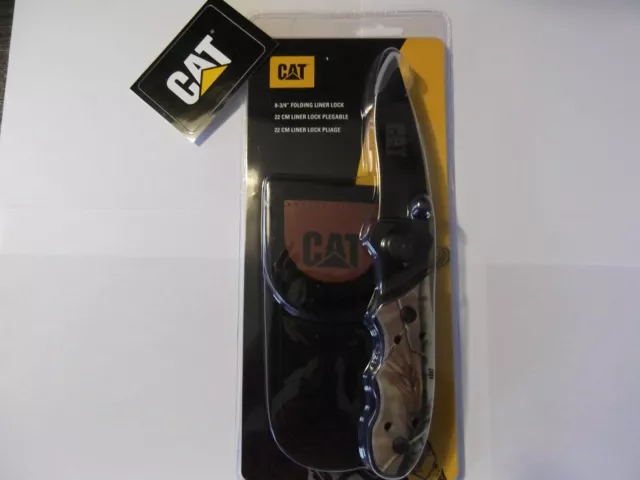 CAT Camo 3/4 folding Liner Lock  & Sticker Oilfield Union Construction Crane