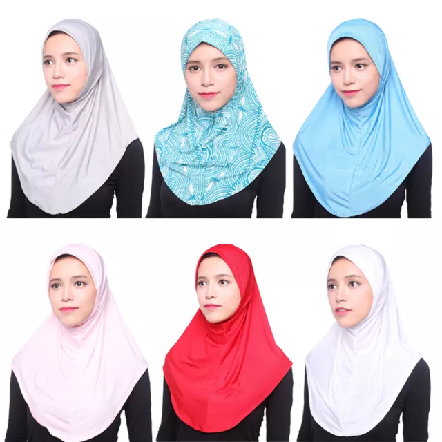 Ramadan Muslim Ladies Hijab Scarf Islamic Headwear Head Cover Cap Amira Shawl