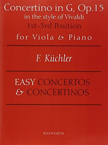 FERDINAND KUCHLER CONCERTINO IN G OP.15 (VIOLA/PIANO) VLA: 1s... by Various Book