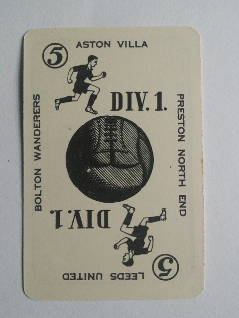 RARE BLUE BACK Poolette game card - BOLTON LEEDS UNITED PRESTON ASTON VILLA