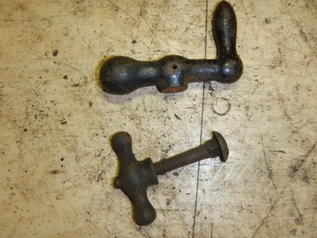 Vintage Early Machine Ball Crank And Lock Lever