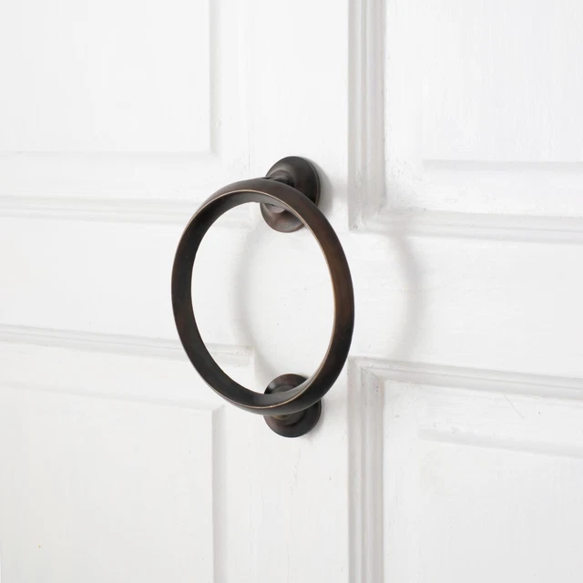 Door Knocker 5" L Solid Brass Oil Rubbed Bronze Beveled Style Renovators Supply