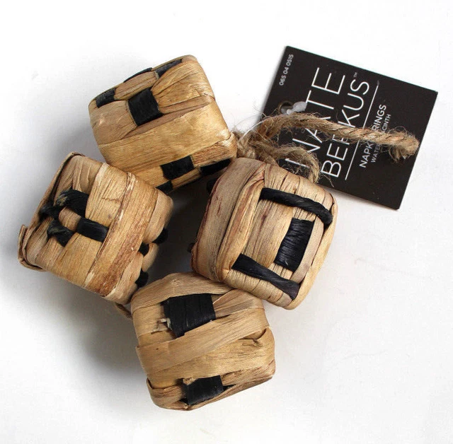 Anillos de servilleta jacinto de agua Nate Berkus 4 unidades