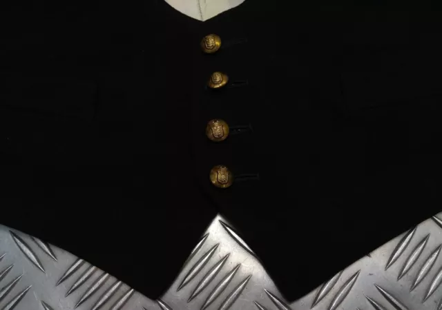 Vintage RAOC Waistcoat Mess Dress British Army Issue With Kings Crown Buttons 2