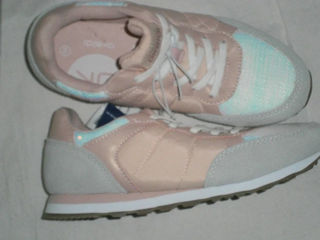 CHAUSSURES BASKETS FILLE taille 34 ROSE/BLANC/GRIS  OKAIDI NEUVES