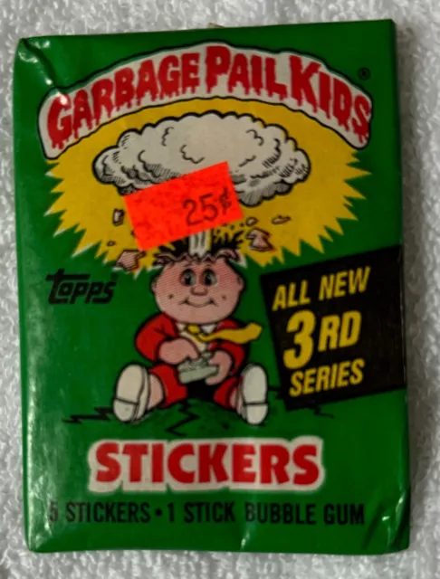 1986 Garbage Pail Kids 3RD Series Wax Pack with Stickers